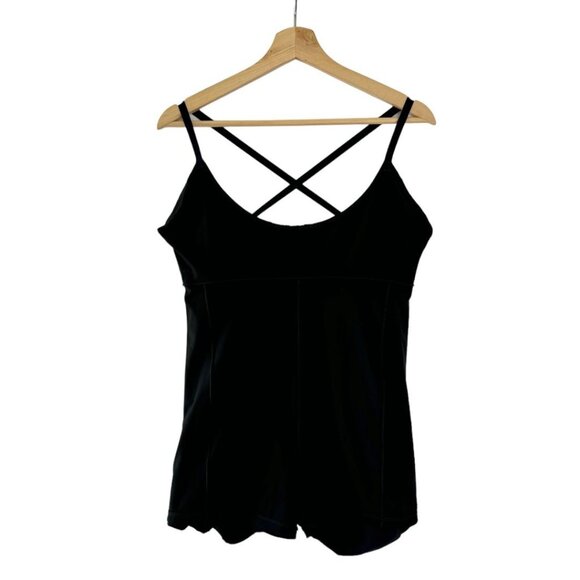 Aerie OffLine Black Real Me Maggie Ruffle Tennis Dress w/ Built in Shorts Large - Picture 7 of 13